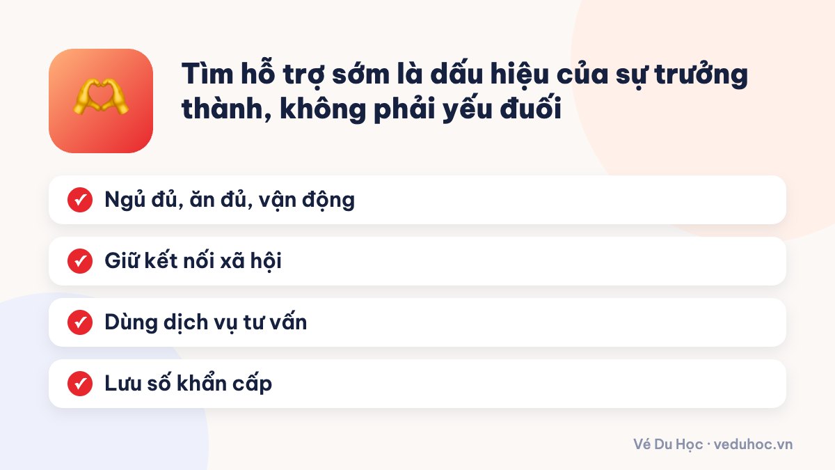 Tìm hỗ trợ sớm là dấu hiệu của sự trưởng thành, không phải yếu đuối