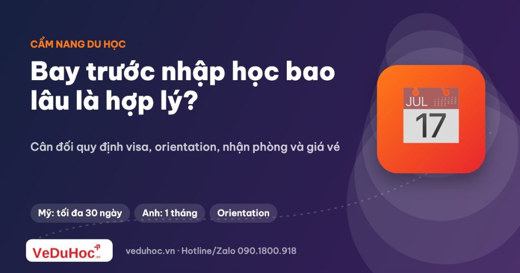 Chọn ngày bay đi du học: trước nhập học bao lâu là hợp lý