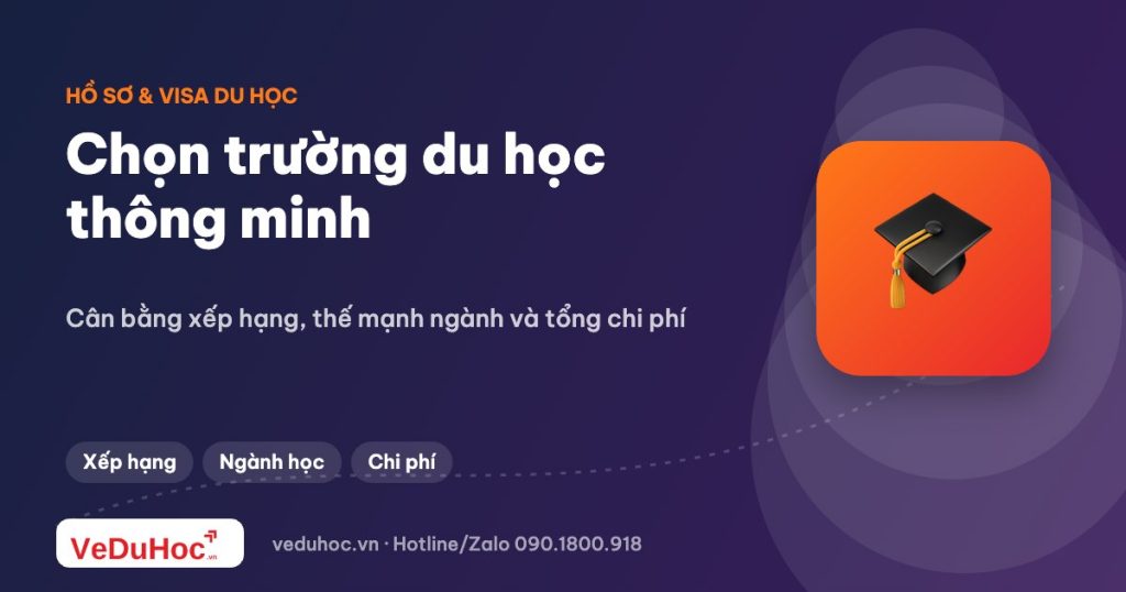 Chọn trường du học: xếp hạng, ngành học và chi phí