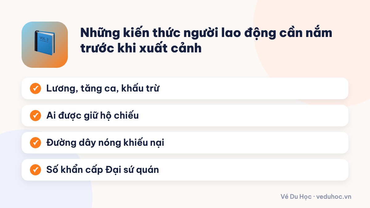 Những kiến thức người lao động cần nắm trước khi xuất cảnh