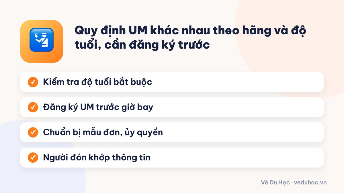 Quy định UM khác nhau theo hãng và độ tuổi, cần đăng ký trước
