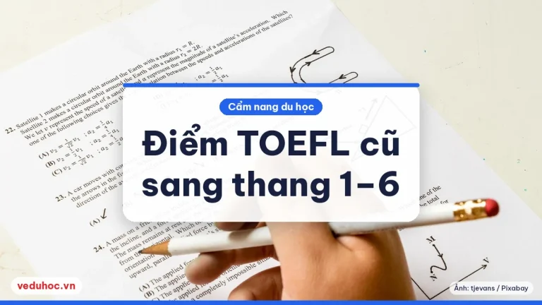 TOEFL iBT thang 1–6: điểm cũ 0–120 của bạn ứng với mức nào