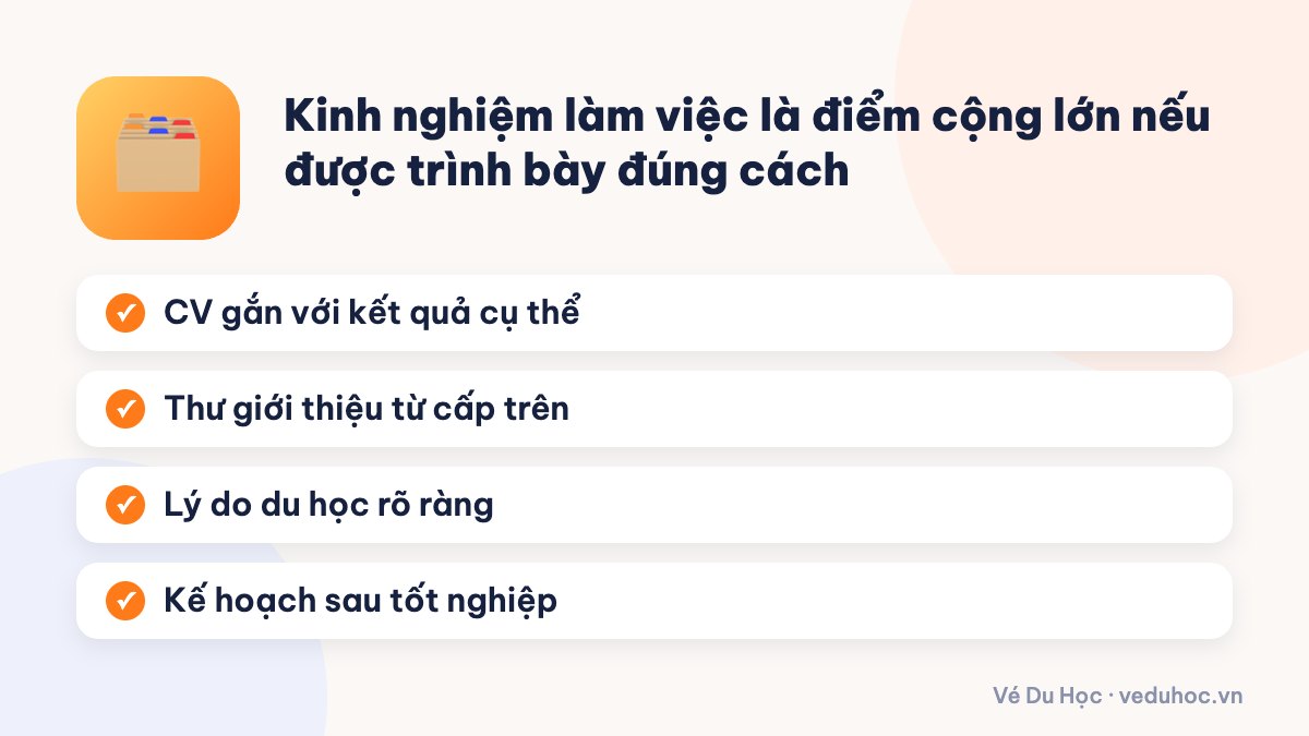 Kinh nghiệm làm việc là điểm cộng lớn nếu được trình bày đúng cách