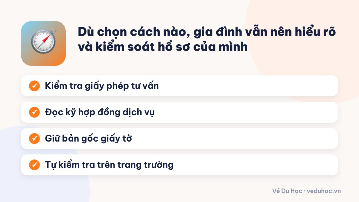Dù chọn cách nào, gia đình vẫn nên hiểu rõ và kiểm soát hồ sơ của mình