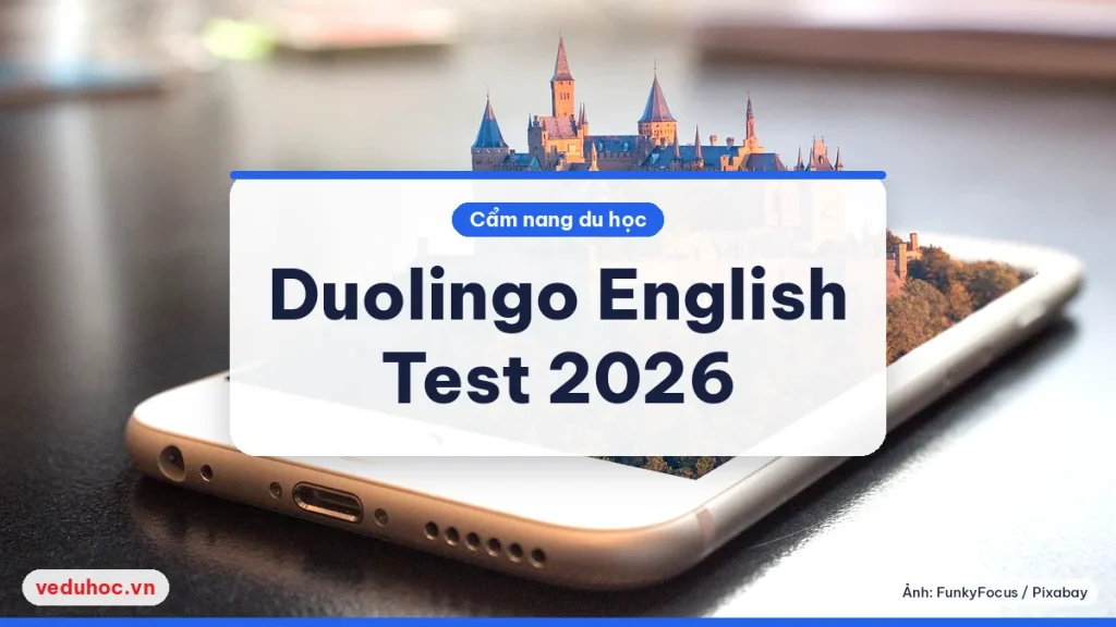 Máy tính bảng hiển thị toà lâu đài như bước ra khỏi màn hình, gợi thi tiếng Anh trực tuyến