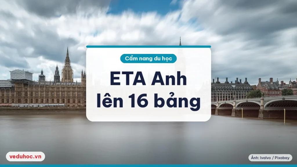 Toà nhà Quốc hội Anh và tháp Big Ben bên sông Thames dưới trời nhiều mây, minh hoạ chuyến đi Anh cần giấy phép ETA