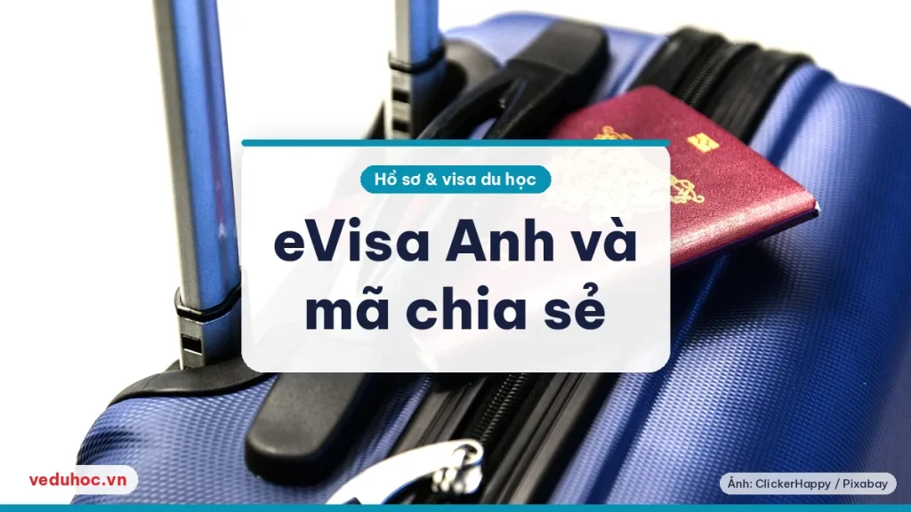 Hộ chiếu đặt trên vali, minh hoạ giấy tờ khi quay lại Anh
