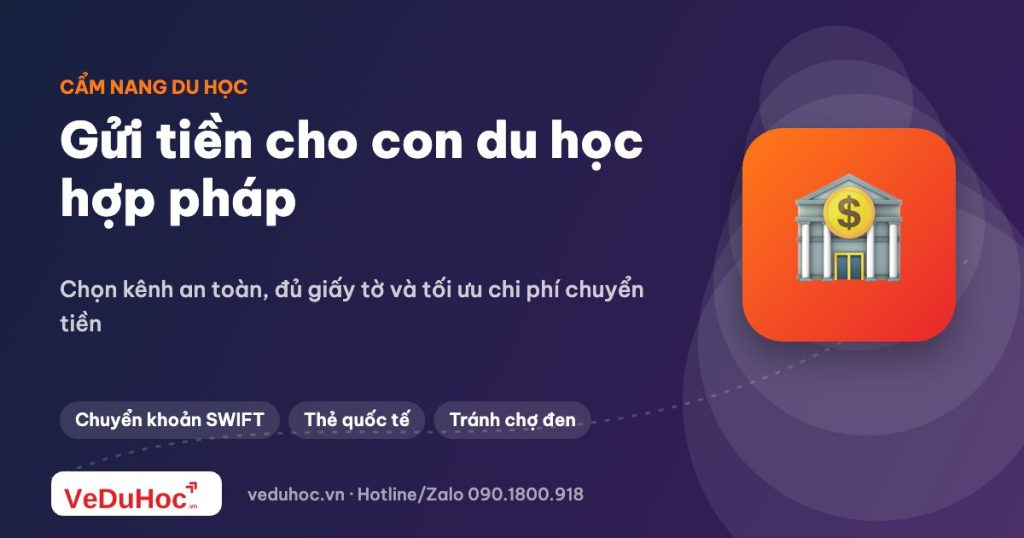 Gửi tiền cho con du học: các cách chuyển tiền hợp pháp
