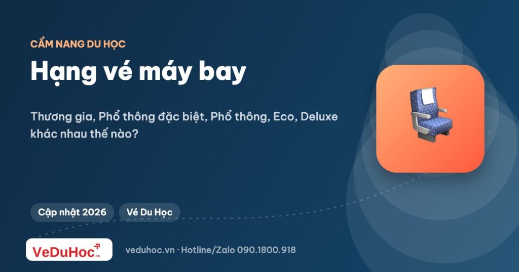 Hạng vé máy bay: Thương gia, Phổ thông đặc biệt, Phổ thông, Eco, Deluxe khác nhau thế nào?