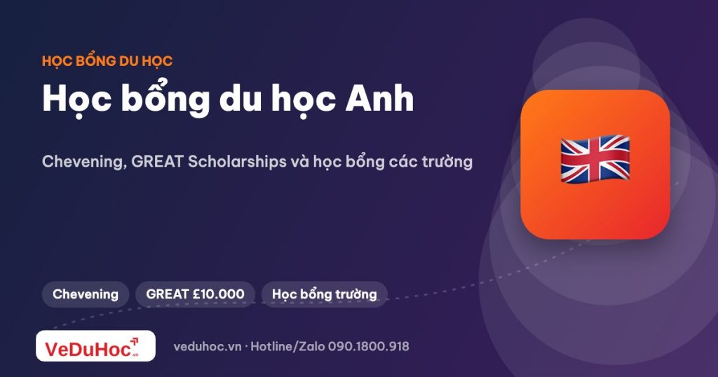 Học bổng du học Anh: Chevening, GREAT và học bổng các trường