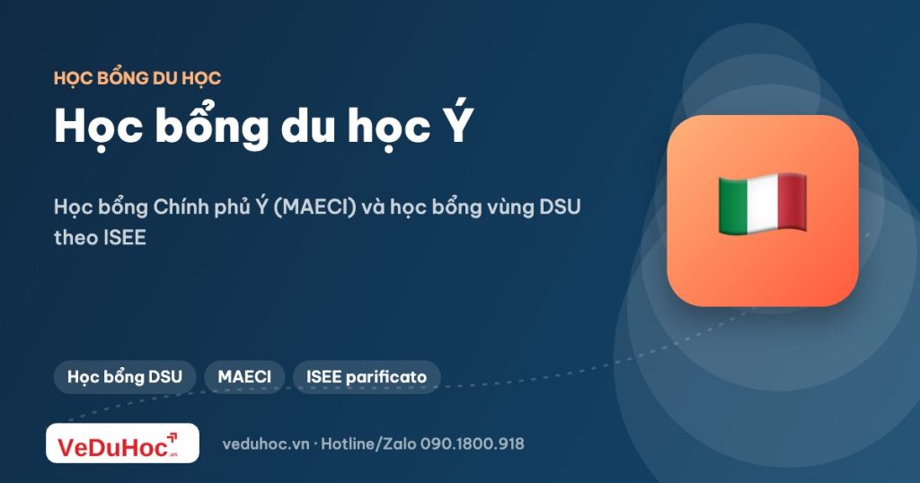 Học bổng du học Ý: chính phủ Ý và học bổng vùng (DSU)