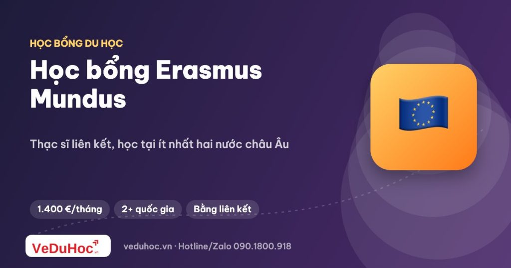 Học bổng Erasmus Mundus: học thạc sĩ tại nhiều nước châu Âu