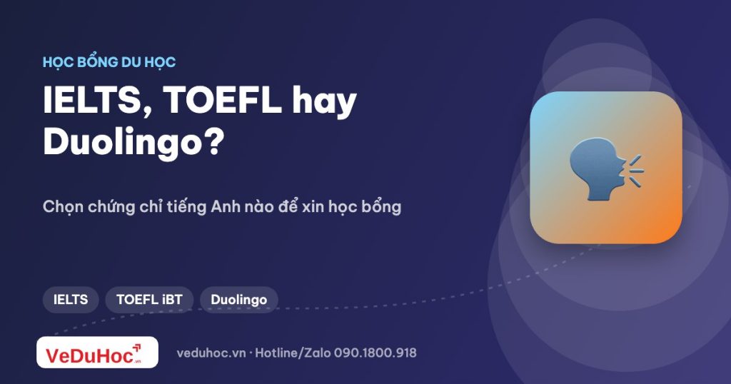 IELTS, TOEFL, Duolingo: chọn chứng chỉ tiếng Anh nào để xin học bổng