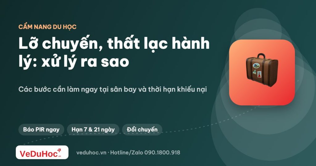 Lỡ chuyến bay, thất lạc hành lý khi đi du học: xử lý thế nào