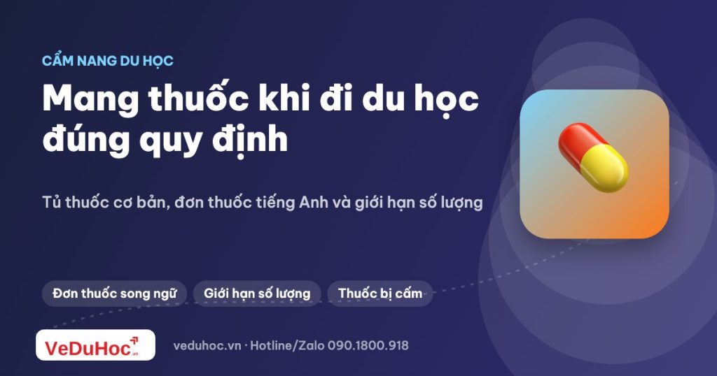 Mang thuốc khi đi du học: danh sách, đơn thuốc và quy định