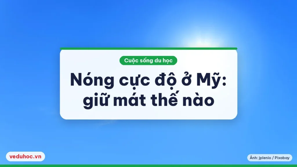 Mặt trời chói giữa bầu trời xanh không mây, gợi ngày nắng nóng gay gắt