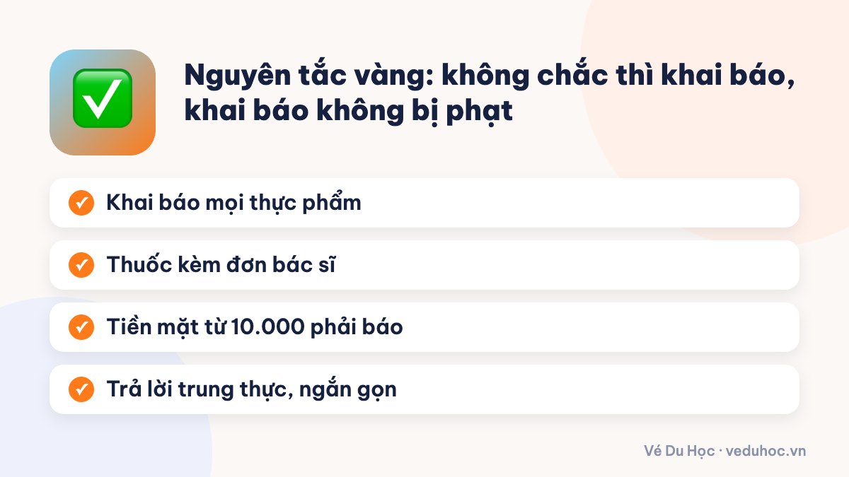 Nguyên tắc vàng: không chắc thì khai báo, khai báo không bị phạt