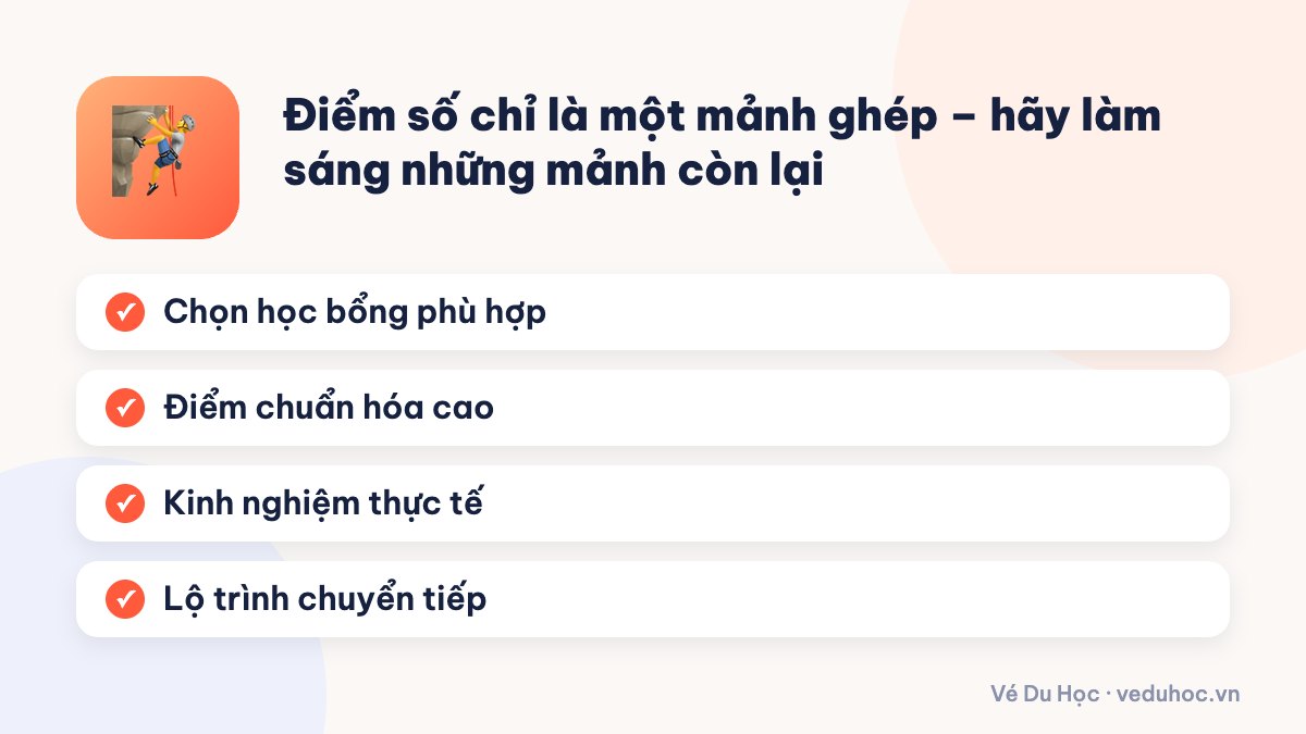 Điểm số chỉ là một mảnh ghép – hãy làm sáng những mảnh còn lại
