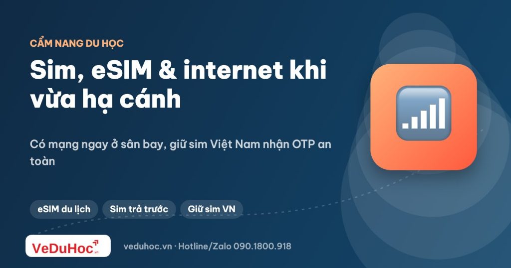 Sim, eSIM và internet khi vừa đặt chân đến nước ngoài