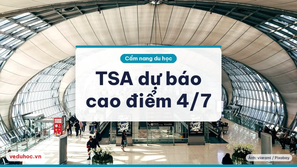 Sảnh nhà ga sân bay rộng mái vòm kính sáng sủa, hành khách đi lại, minh hoạ cao điểm bay dịp lễ 4/7