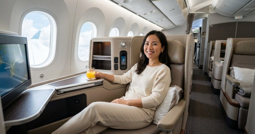 Vé máy bay hạng thương gia là gì? So sánh Phổ thông – Phổ thông đặc biệt – Thương gia – Hạng nhất