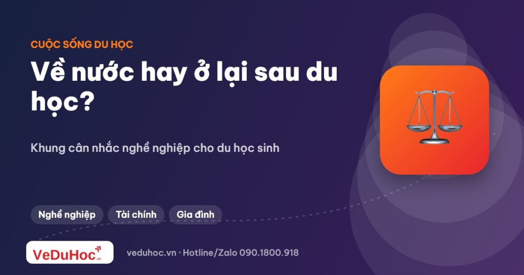 Về nước hay ở lại sau du học: cân nhắc nghề nghiệp