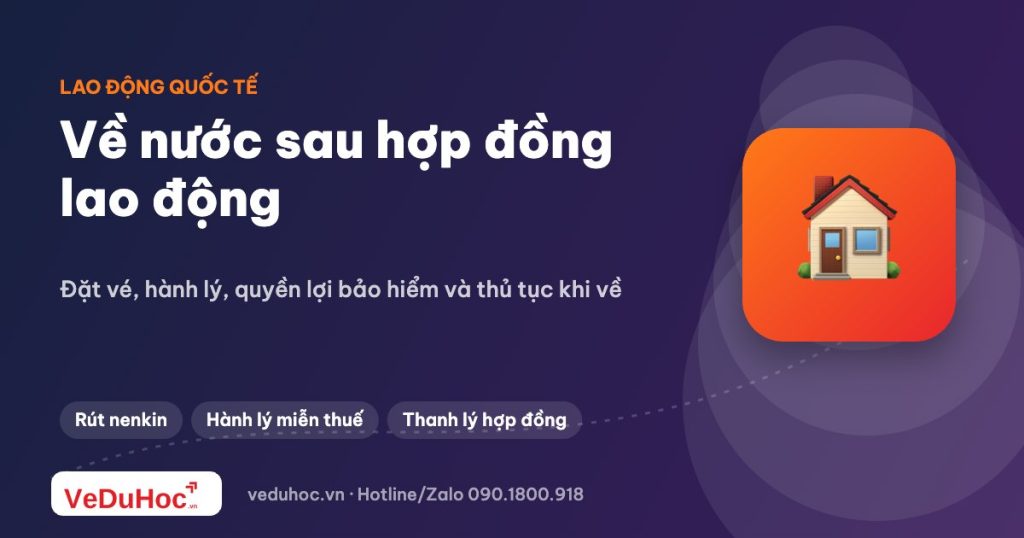 Về nước sau hợp đồng lao động: đặt vé, hành lý và thủ tục