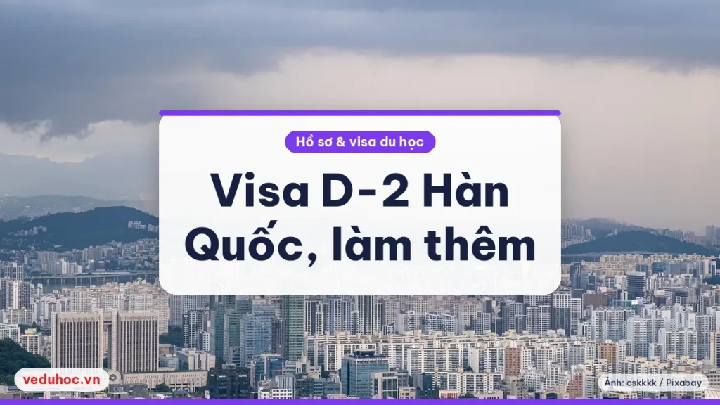 Toàn cảnh thành phố Seoul dưới trời nhiều mây, minh hoạ du học Hàn Quốc