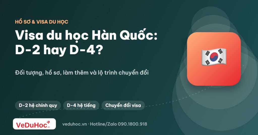 Visa du học Hàn Quốc D-2 và D-4: khác nhau thế nào